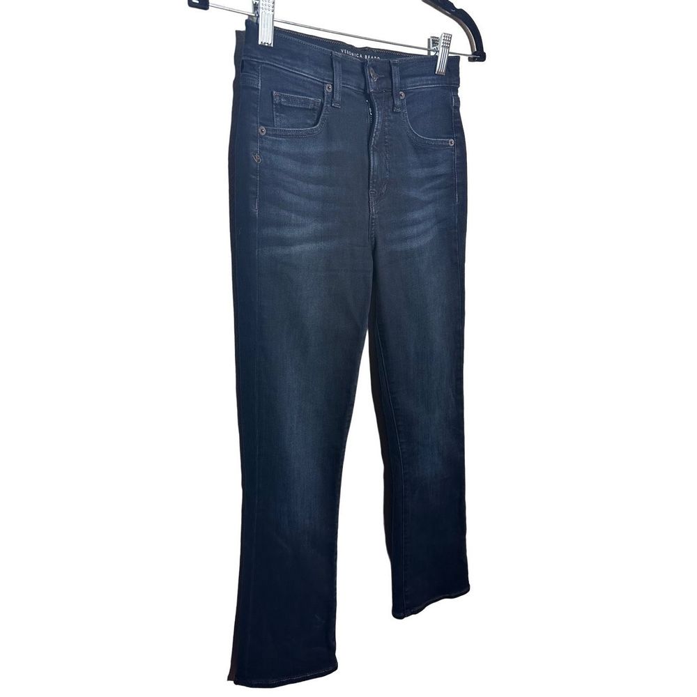 Veronica Beard Carly Kick Flare‎ Dark Wash High Rise Jeans Denim Sz 25 0 Women's